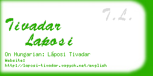 tivadar laposi business card