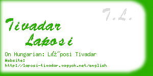 tivadar laposi business card